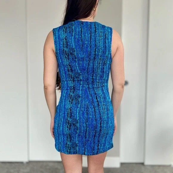 Zara 60s Mod Mermaidcore Seersucker Mini Dress – Sabrina Carpenter Coquette - Picture 3 of 14